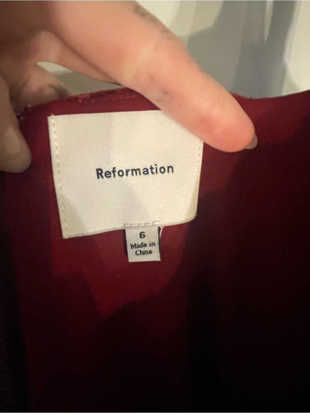 Reformation Contessa Velvet Burgundy Fit and Flare Mini - Picture 6 of 6